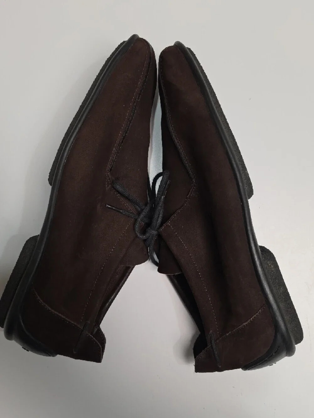 Arche France Dark Brown Suede Square-Toe Lace-Up Loafers / Oxfords - Size 10